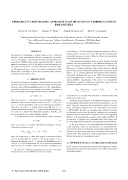 Probability-Constrained Approach to Estimation of Random