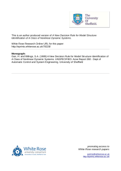 A New Decision Rule for Model Structure Identification of A Class of