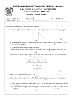 mt 4802 &ndash; graph theory