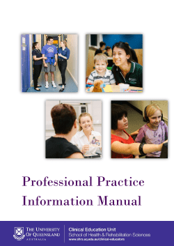 Professional Practice Information Manual