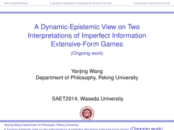 A Dynamic-Epistemic View on Two Interpretations of Imperfect