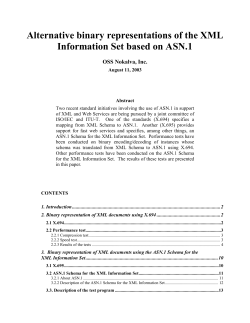 A representation of the XML Information Set based on ASN.1