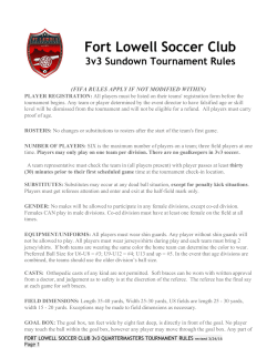 fifa rules apply if not modified within