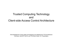 Peer-to-Peer Access Control Architecture Using