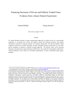 Financing Decisions of Private and Publicly Traded Firms: Evidence