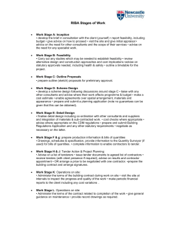 RIBA Stages of Work
