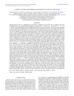a survey of stellar families: multiplicity of solar-type stars