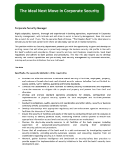 The Ideal Next Move in Corporate Security - Co