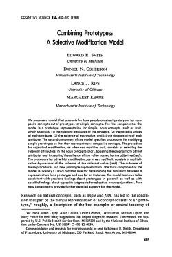 Combining Prototypes: A Selective Modification Model