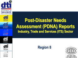 Post-Disaster Needs Assessment (PDNA)