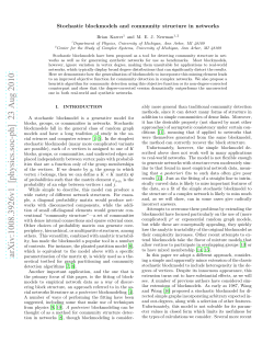 Stochastic blockmodels and community structure in networks