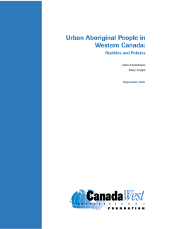 Urban Aboriginal People in Western Canada