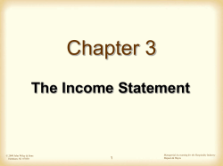 The Income Statement