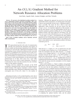An Gradient Method for Network Resource Allocation Problems