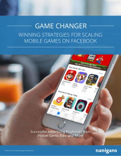 Game Changer - Winning Strategies for Scaling Mobile Games on