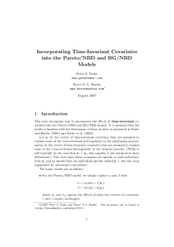 Incorporating Time-Invariant Covariates into the