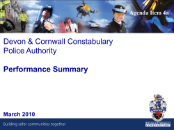 Plymouth BCU: Devon BCU: Forecast based on last 6 data points