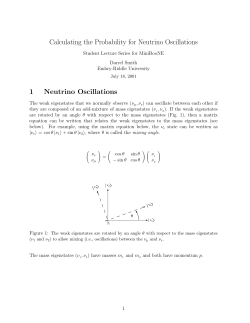 Calculating the Probability for Neutrino