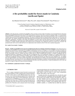 A fire probability model for forest stands in Catalonia