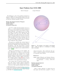Open Problems from CCCG 2009