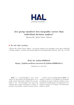 Are group members less inequality averse than individual decision