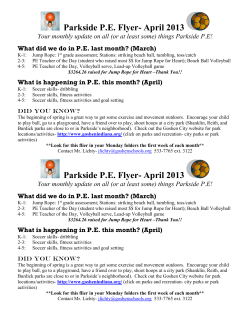 April 2013 - Parkside Elementary School