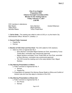 Item 2. Proposition HHH Citizens Oversight Committee (COC)