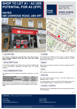 SHOP TO LET A1 / A2 USE POTENTIAL FOR A3 (STP)