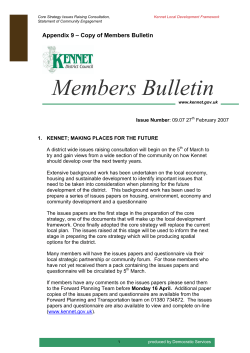Kennet Core Strategy - Issues - Copy of Members Bulletin 126kb