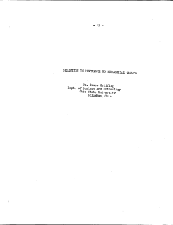 Selection In Reference To Biological Groups.
