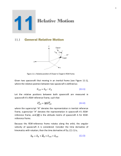 Observation by a spacecraft on relative motion