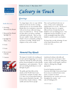 Calvary in Touch - Calvary Hospital