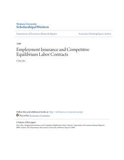 Employment Insurance and Competitive Equilibrium Labor Contracts