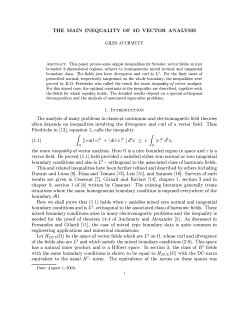 THE MAIN INEQUALITY OF 3D VECTOR ANALYSIS GILES