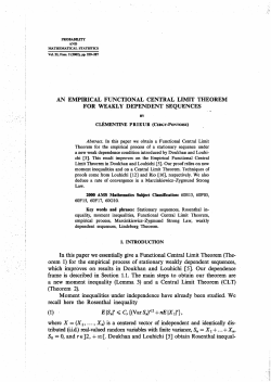 AN EWmICAlL FUNCTIONAL CENTRAL LIMIT THEOREM In this