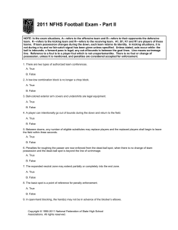 2011 NFHS Football Exam - Part II