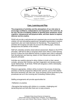 Care, Learning and Play - Farlington Wrap Around