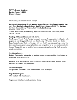 TCYFL Board Meeting 080716