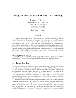 Surplus Maximization and Optimality