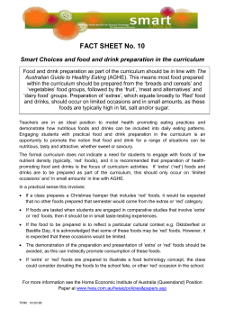 Healthy Food and Drink Supply Strategy
