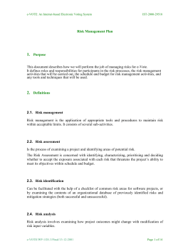 Risk Management Plan