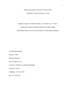 Enhancing Cognitive Function in Older Adults