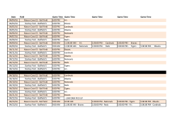 Date Field Game Time Game Time Game Time Game Time Game