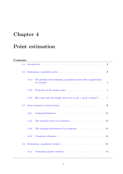 Chapter 4 Point estimation