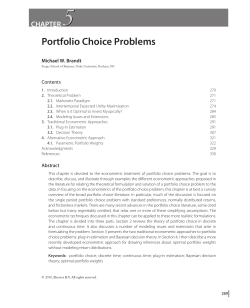 Portfolio Choice Problems - Duke University`s Fuqua School of