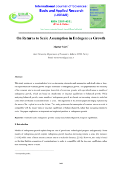 On Returns to Scale Assumption in Endogenous Growth