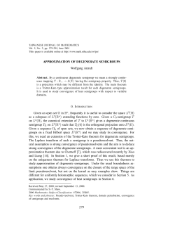APPROXIMATION OF DEGENERATE SEMIGROUPS