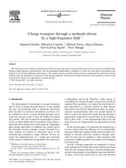 Charge transport through a molecule driven by a high