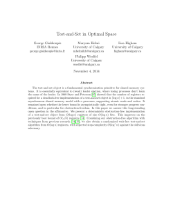 Test-and-Set in Optimal Space