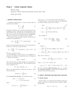 Chap 3 Linear response theory